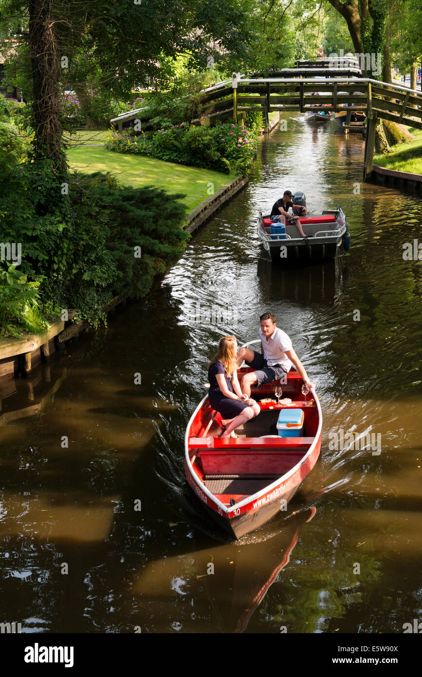 Giethoorn canals, Holanda, países bajos Foto de stock