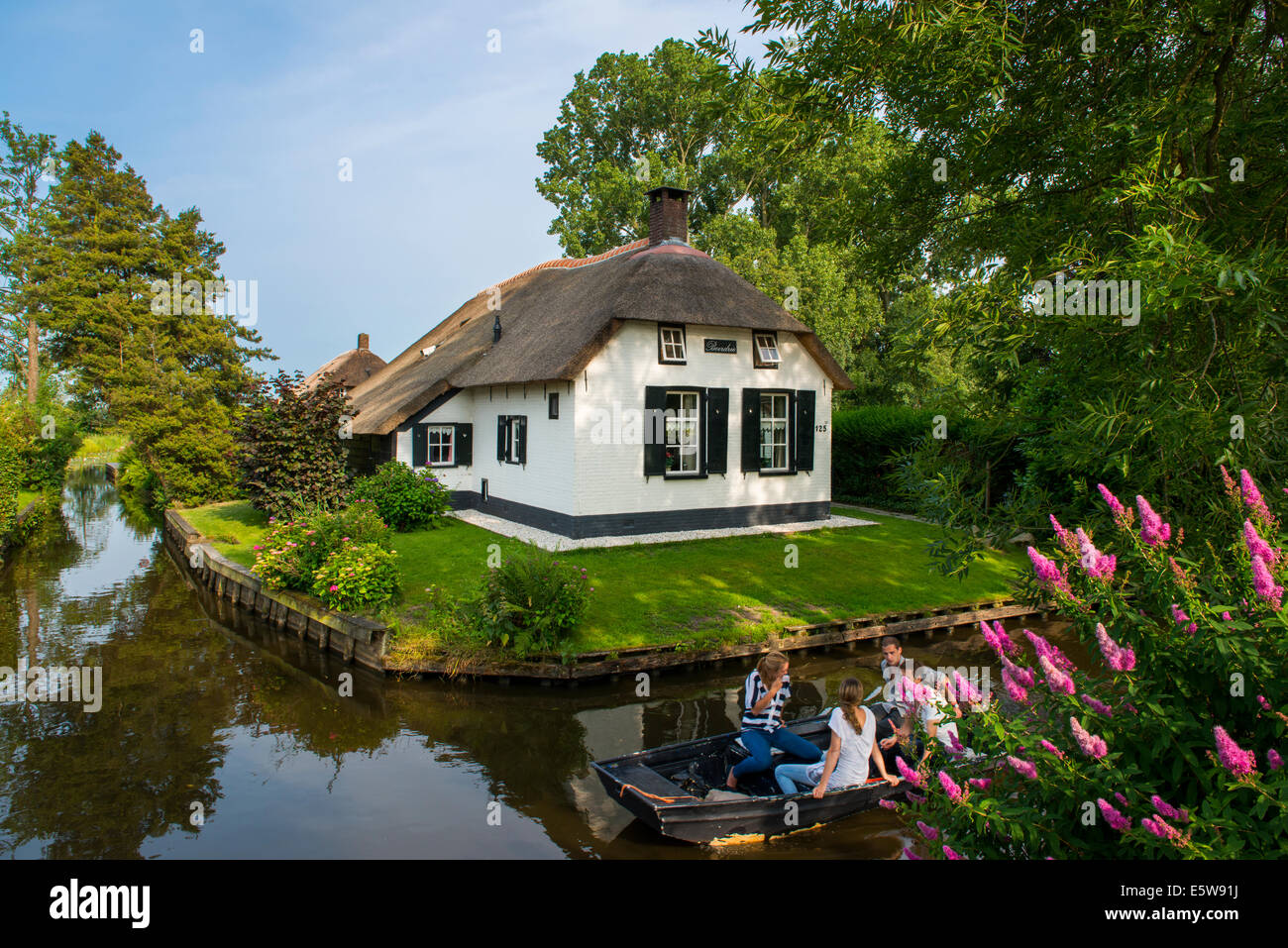 Giethoorn canals, Holanda, países bajos Foto de stock