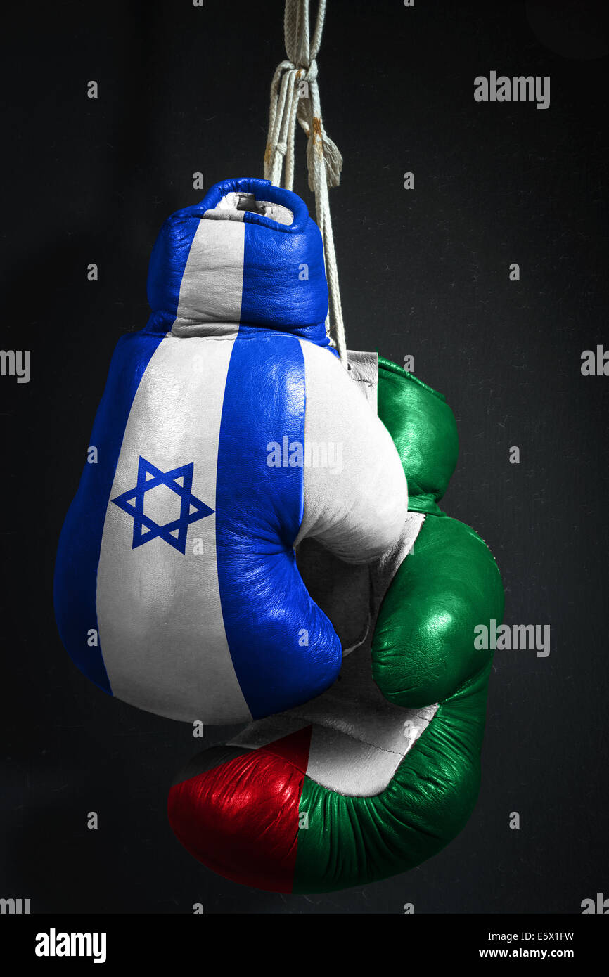 Concepto, la cesación del fuego entre Israel y Palestina. Foto de stock