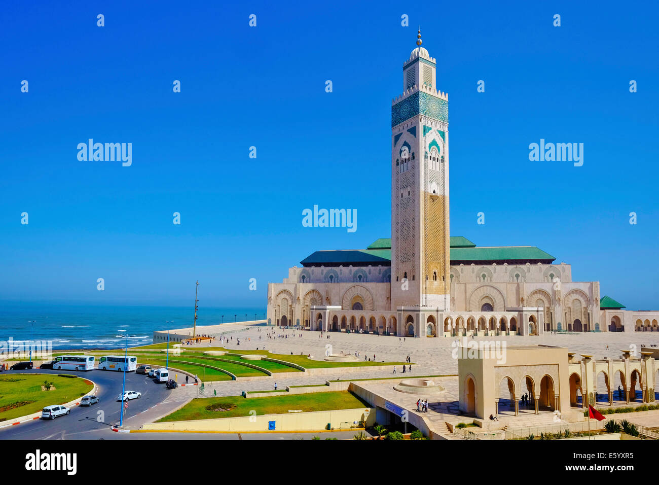 Marruecos, Casablanca y mezquita de Hassan II Foto de stock