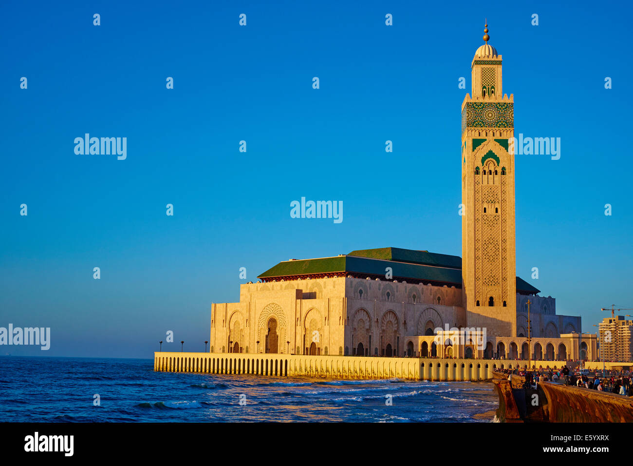 Marruecos, Casablanca y mezquita de Hassan II Foto de stock