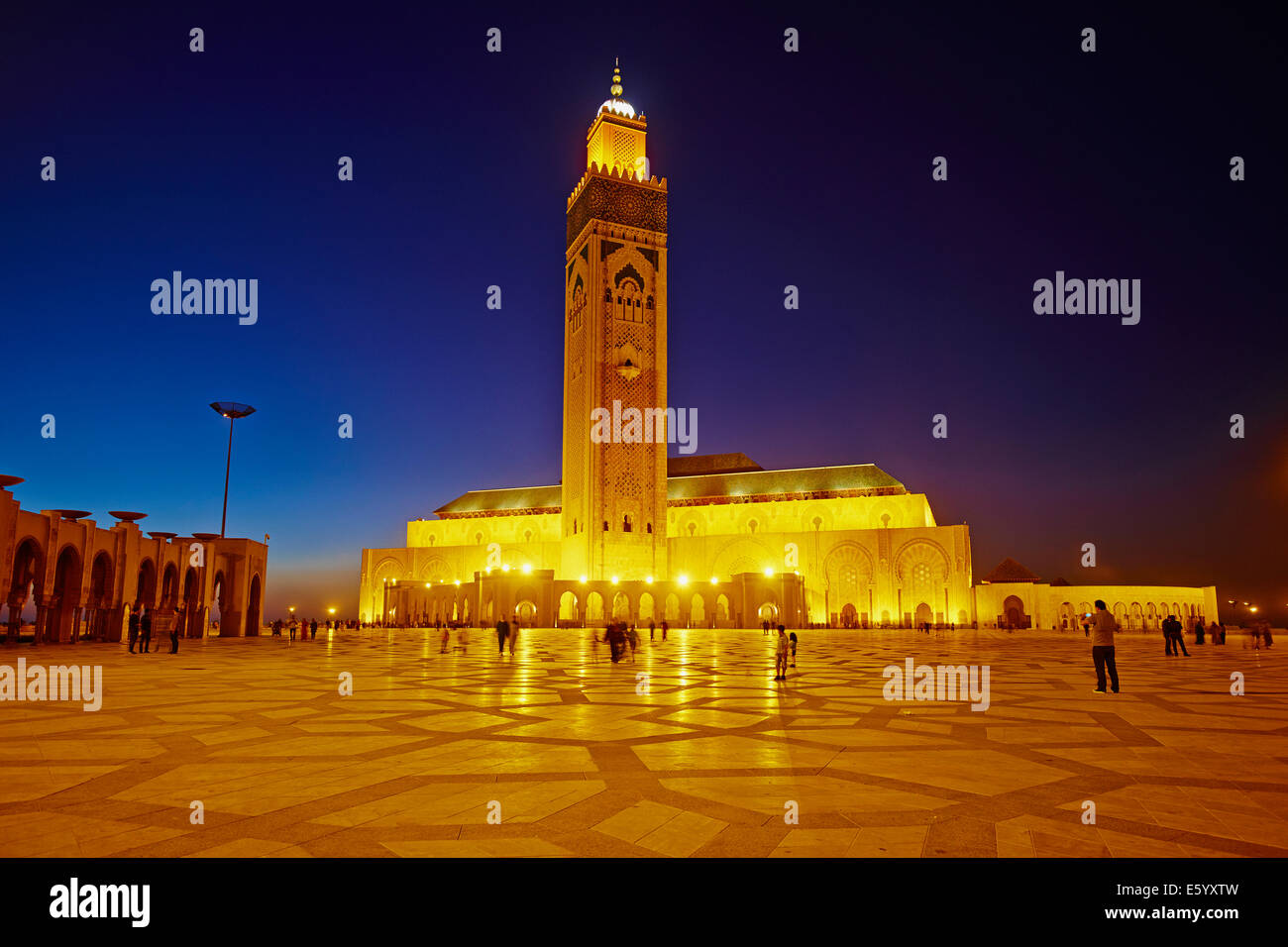 Marruecos, Casablanca y mezquita de Hassan II Foto de stock