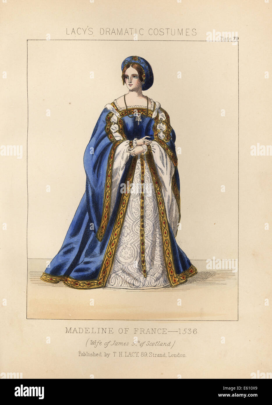 Madeleine de Francia, esposa del rey Jaime V de Escocia, 1536. Foto de stock