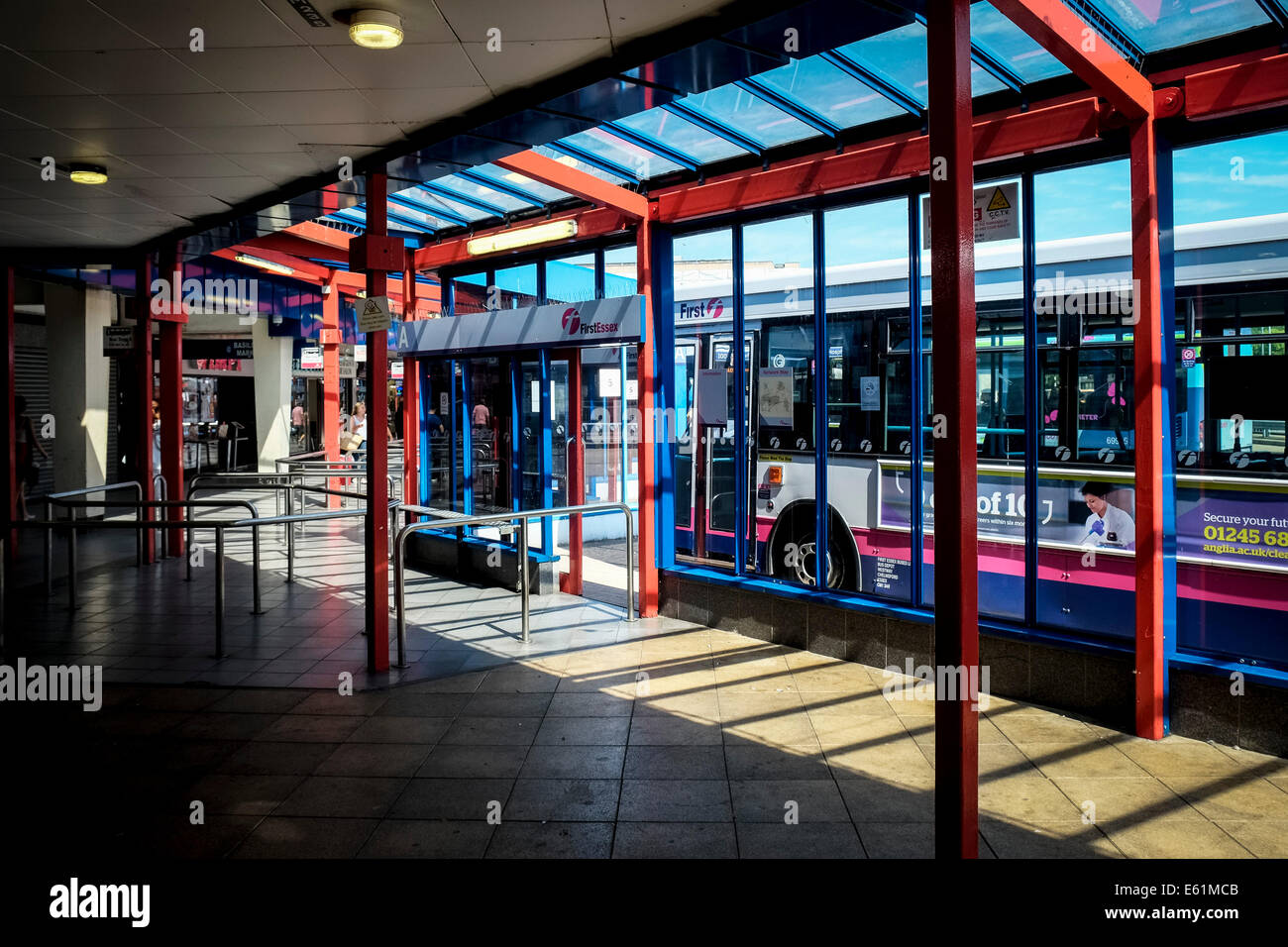 La estación de autobuses de Basildon. Foto de stock