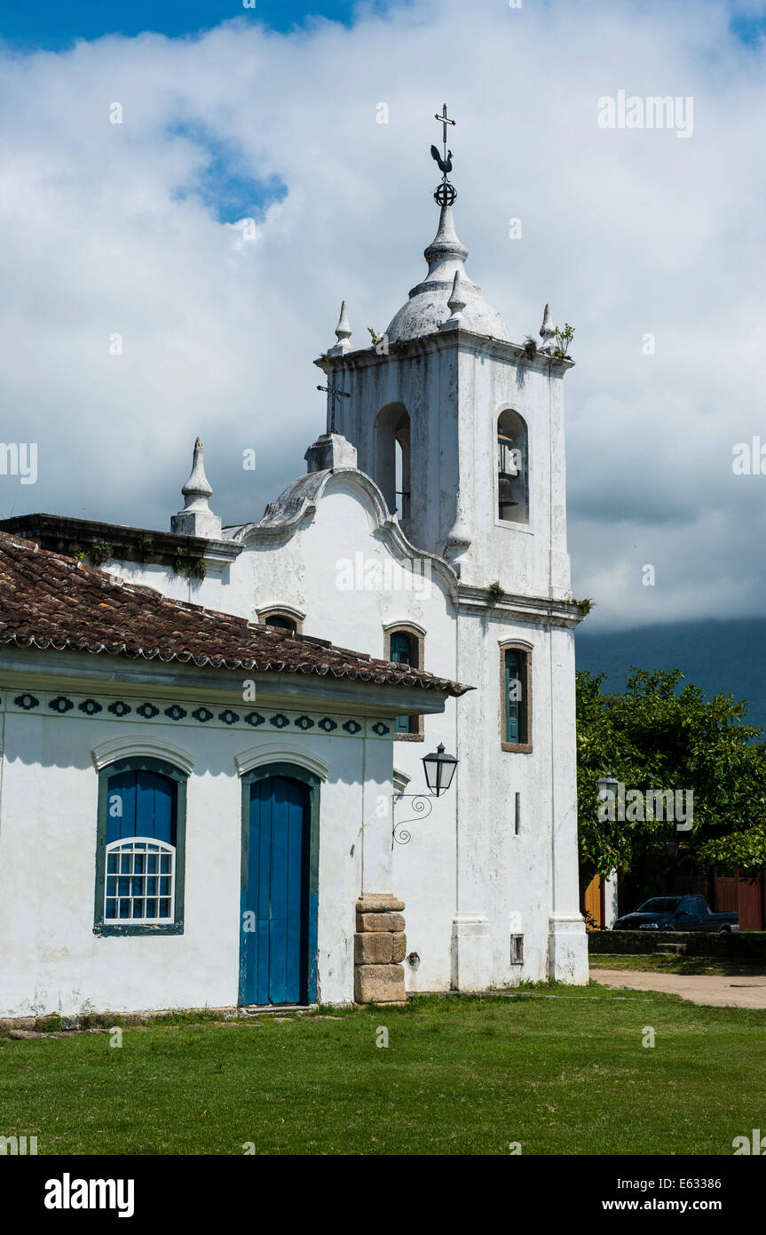 Igreja de Nossa Senhora das Dores, Iglesia, Paraty, Estado de Rio de Janeiro, Brasil Foto de stock