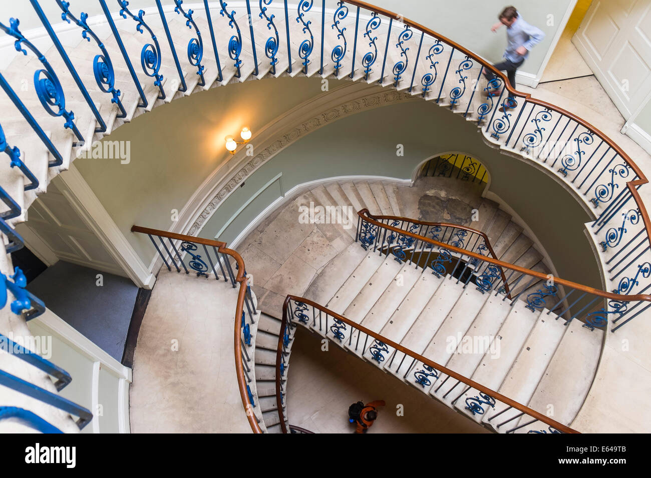 Rotunda Nelson escaleras, Somerset House, Londres, Reino Unido. Foto de stock