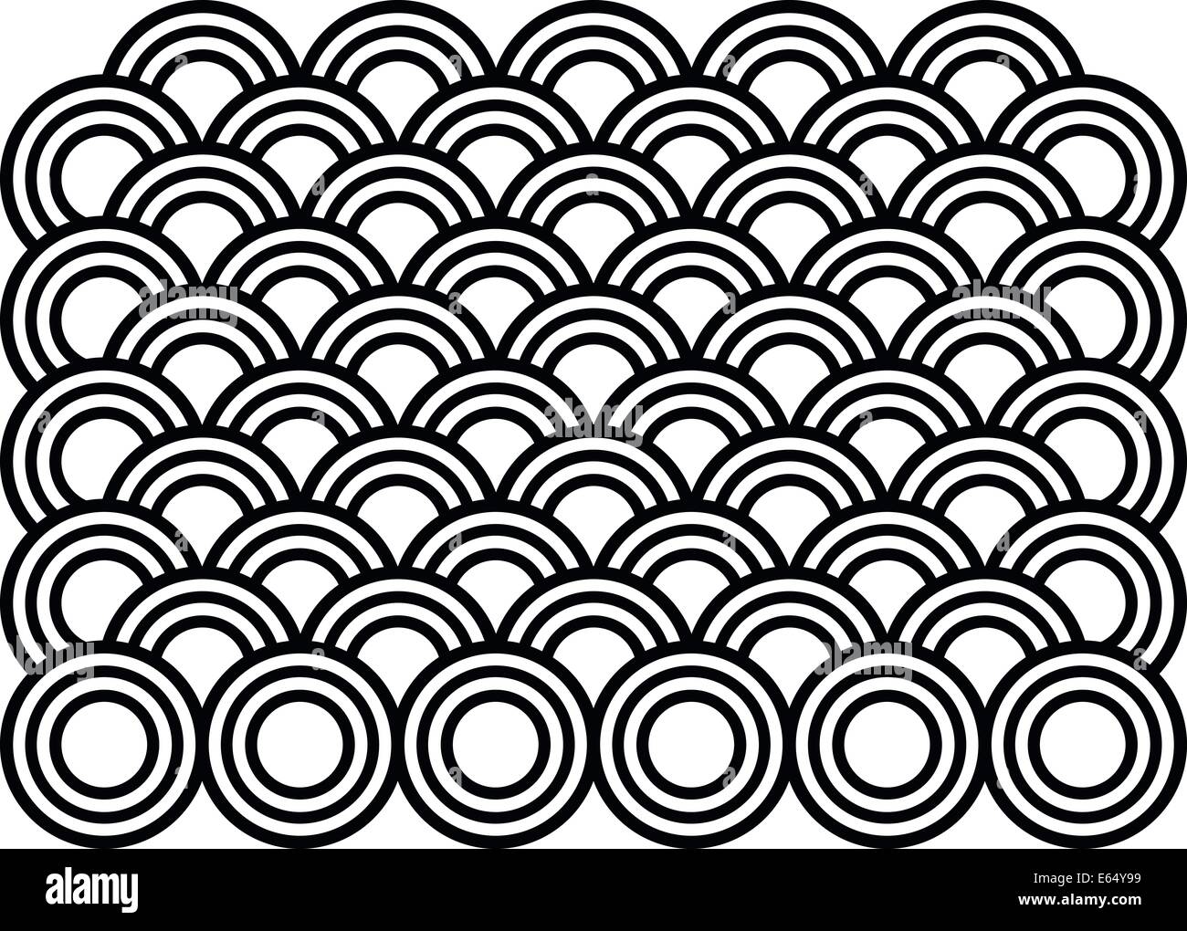 Retro Muster Kreise Retromuster schwarz weiß patrón artwort abstrakt arte Ilustración Illustrationen Vektor Vektorgrafik Grafik Foto de stock