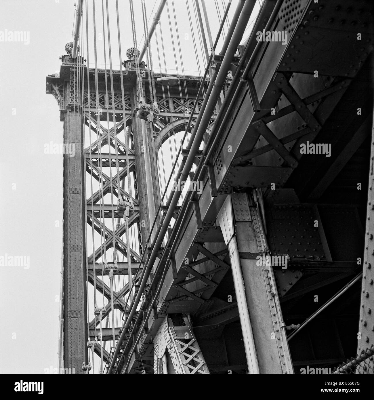 Puente de Brooklyn tomadas en película de formato medio Foto de stock