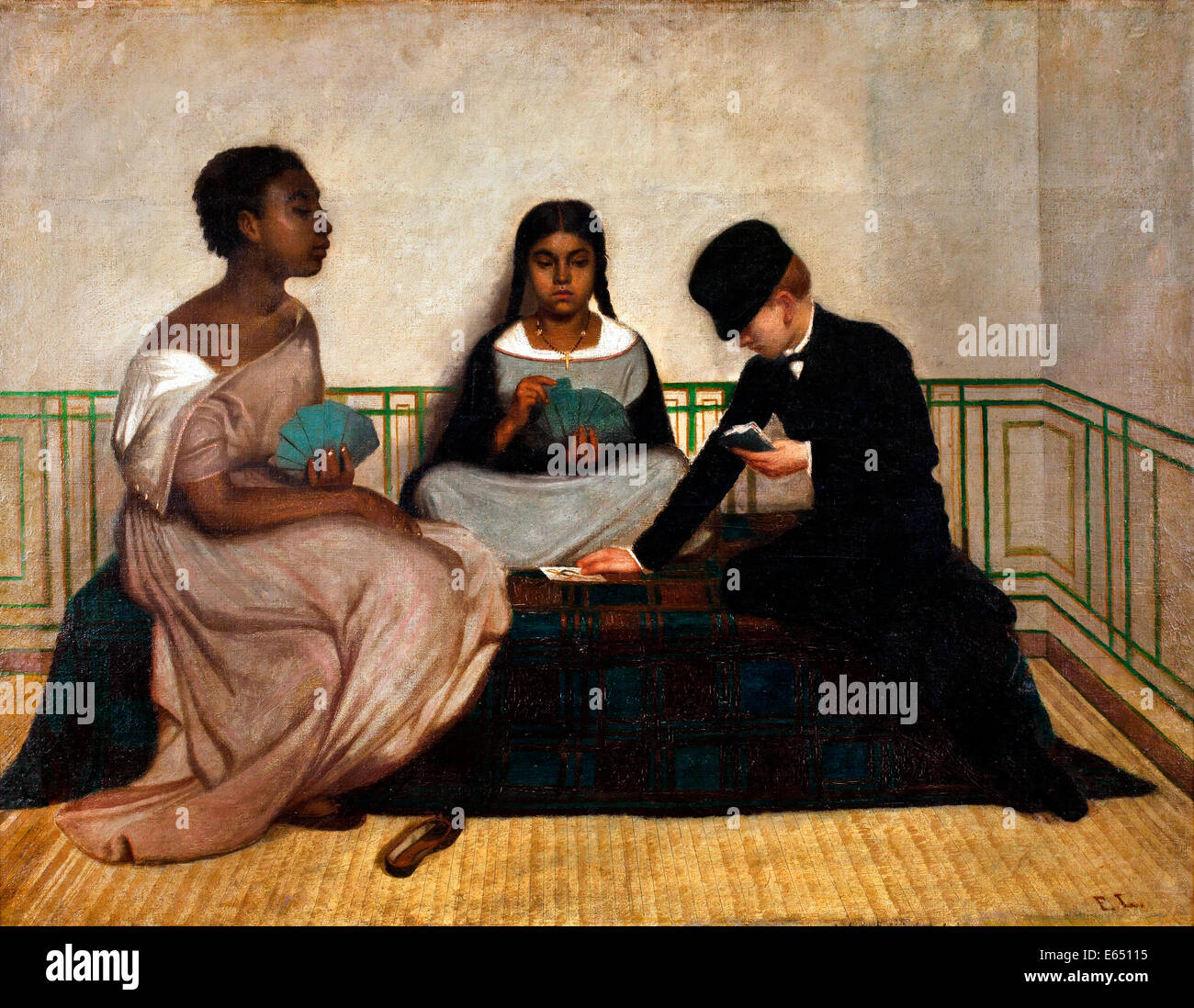 Francisco Laso, las tres razas o la igualdad ante la ley. Circa 1859. Óleo sobre lienzo. Museo de Arte de Lima, Lima, Perú. Foto de stock