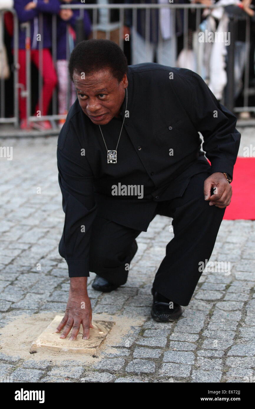 Gdansk, Polonia 16th, Agosto 2014 Solidaridad de Arts Festival. Wayne Shorter manos pintadas la ceremonia antes de la esperanza + concierto en Gdansk. Crédito: Michal Fludra/Alamy Live News Foto de stock