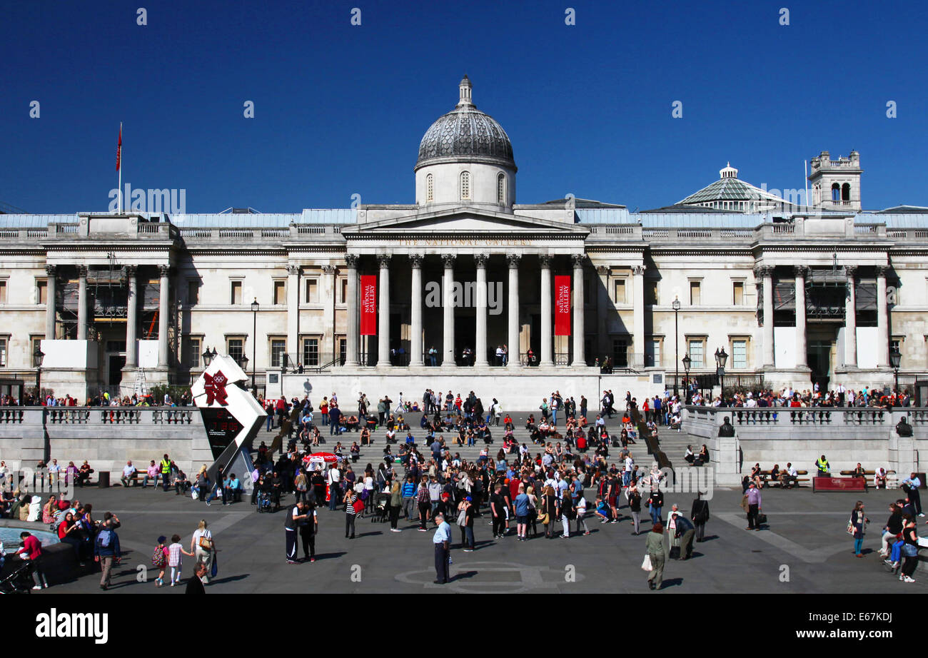 La National Gallery de Londres Foto de stock