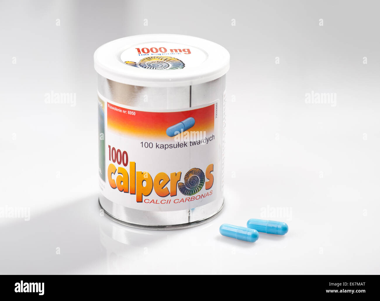1000 Calperos calcium medicina Foto de stock