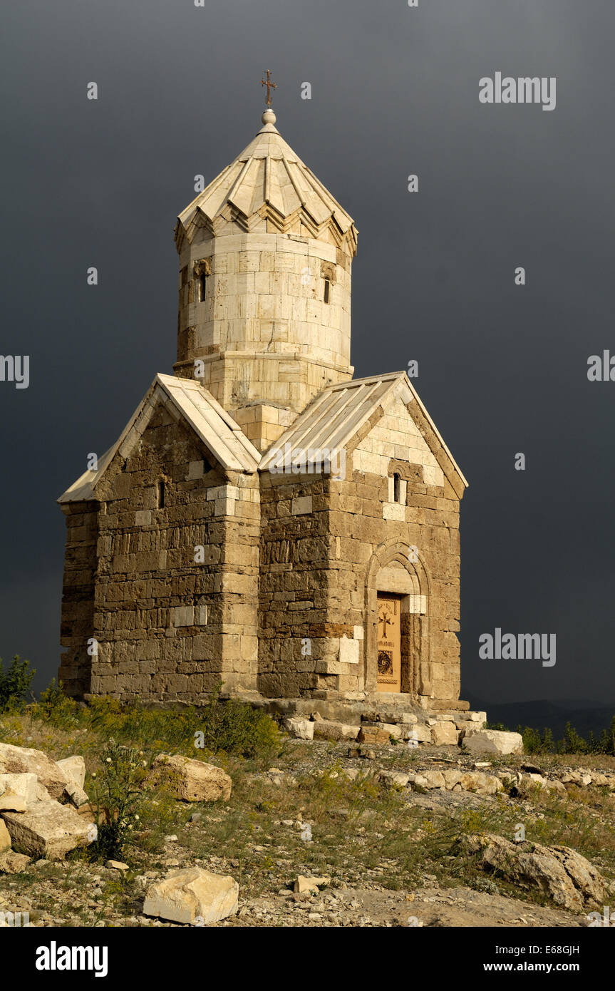 Irán, el Dzor Dzor iglesia armenia en Irán, en la provincia occidental de Azerbaiyán-e Gharbi. Un sitio de Patrimonio Mundial de la UNESCO 2009 Foto de stock