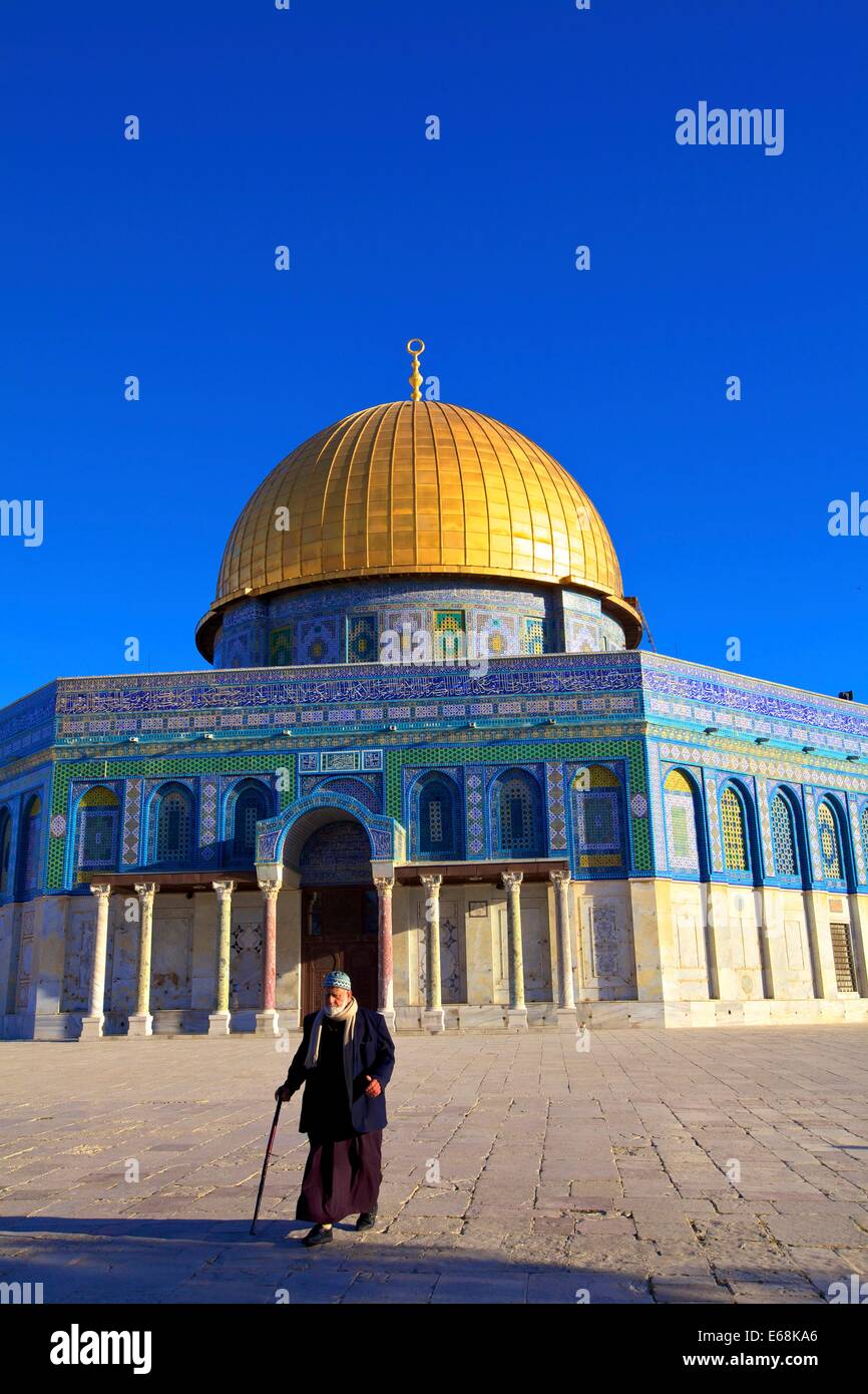 El Monte del Templo, en Jerusalén, Israel, Oriente Medio Foto de stock