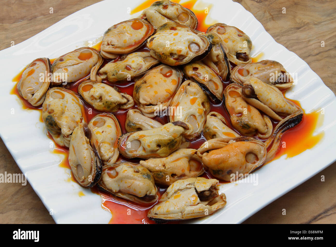 Mejillones frescos y sabrosos