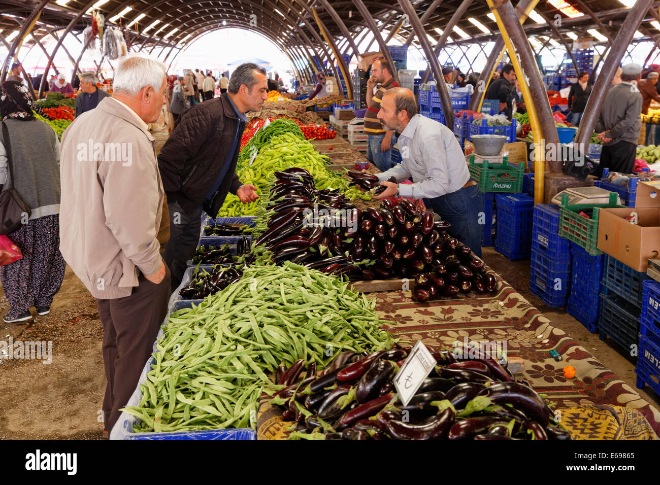Mercado, Avanos, provincia de Nevşehir, en Capadocia, en la región de Anatolia Central, Anatolia, Turquía Foto de stock