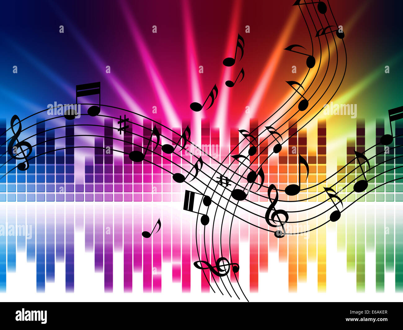 Musica De Colores Significado De Fondo Tocando O Cantando Discoteca Fotografia De Stock Alamy