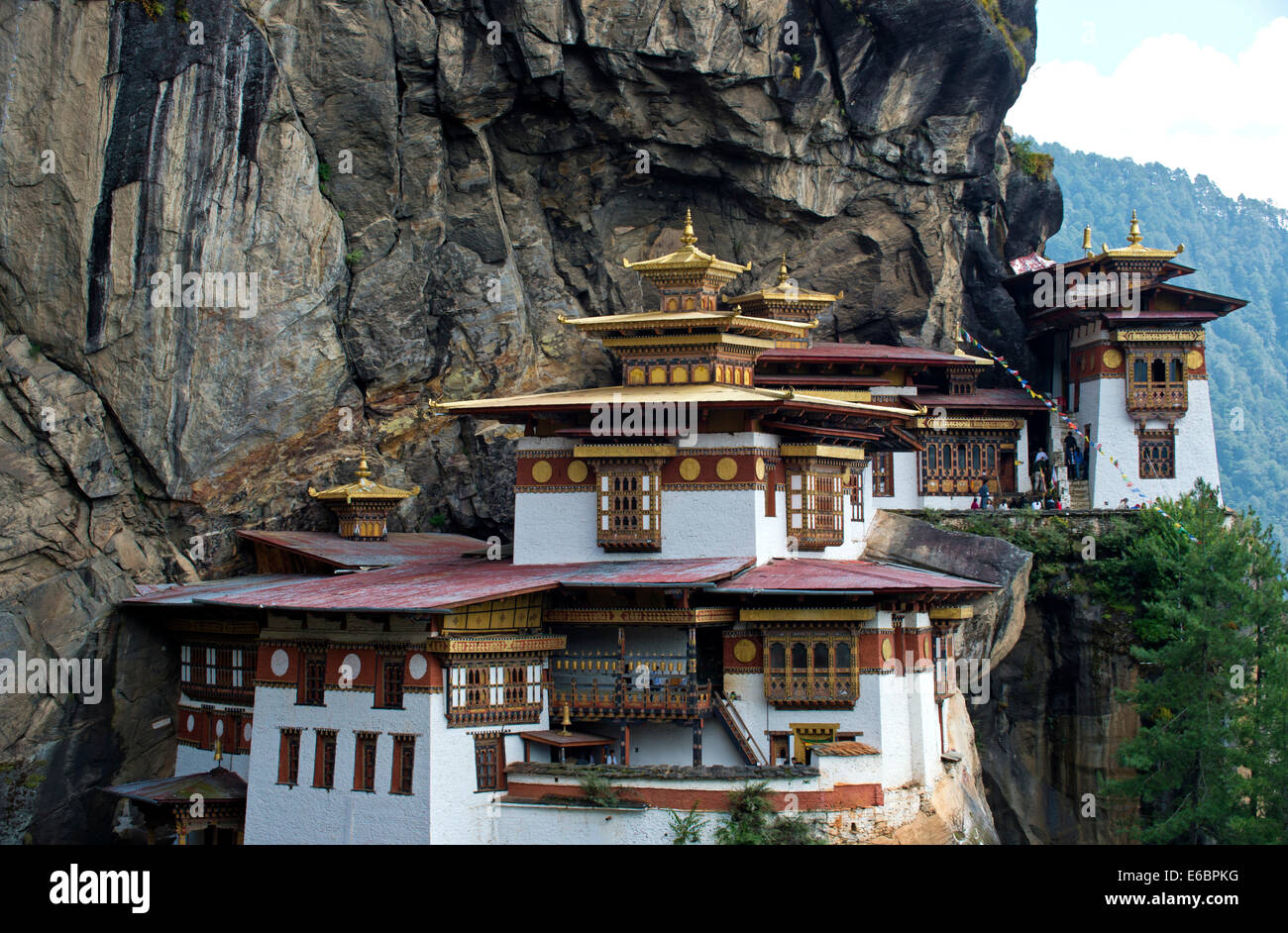 Tiger&#39;s Nest Monasterio, Monasterio de Taktsang, distrito de Paro, Bhután Foto de stock