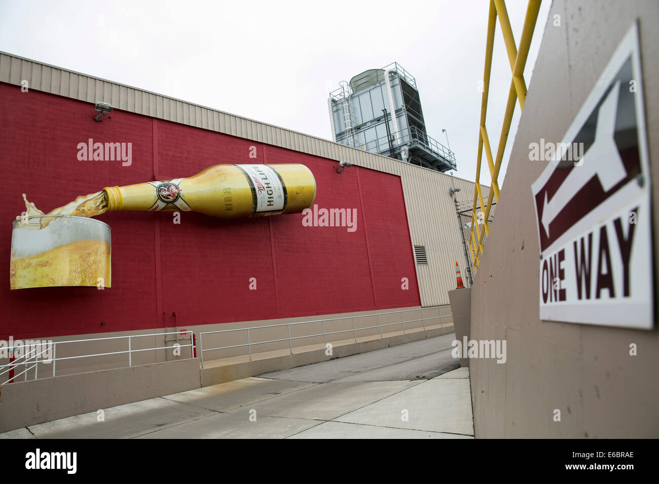 La cervecería MillerCoors en Milwaukee, Wisconsin. Foto de stock