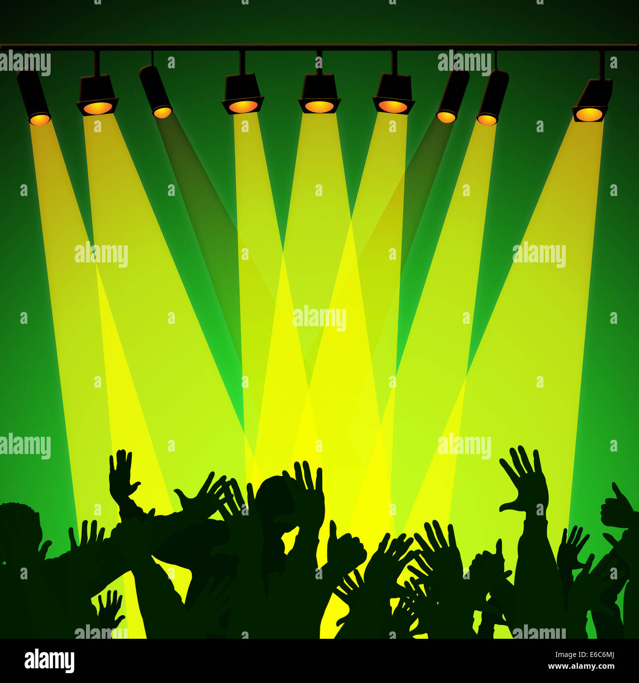 Audiencia Spotlight significa grupo de personas y luces del escenario