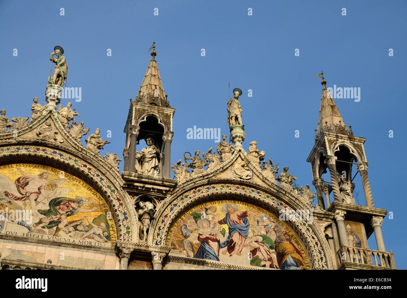 Basílica de San Marcos, en Venecia, Italia, Europa - Detalle de la arquitectura Foto de stock