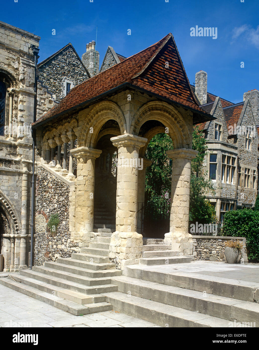 Norman escalera Reyes Escuela Canterbury Kent UK Foto de stock