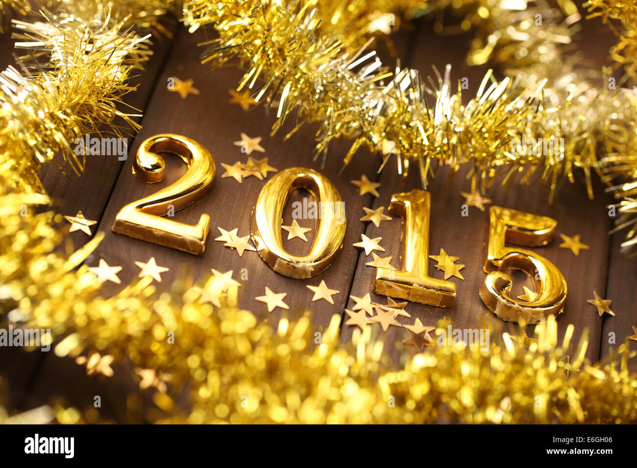 Año nuevo 2015,Closeup. Foto de stock