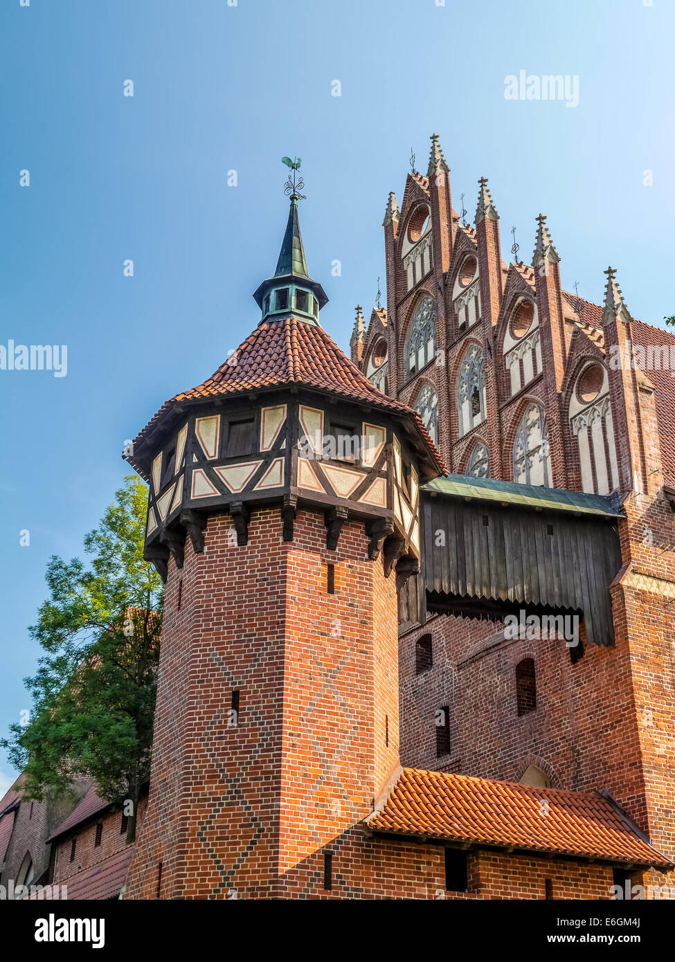 Castillo de Teutonic en Malbork, la región de Pomerania, Polonia Foto de stock