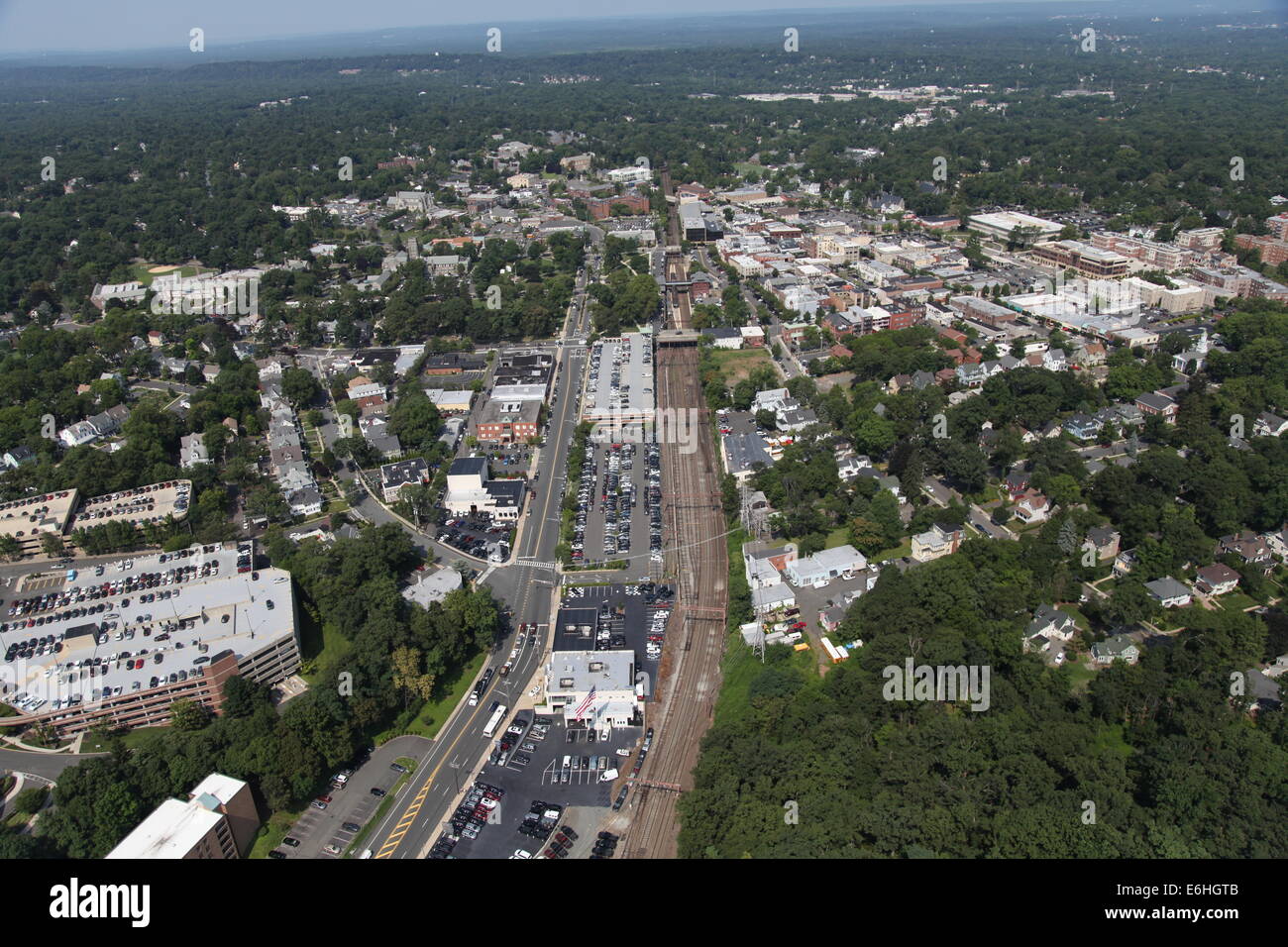 Vista aérea de la ciudad de Summit, New Jersey Fotografía de stock - Alamy