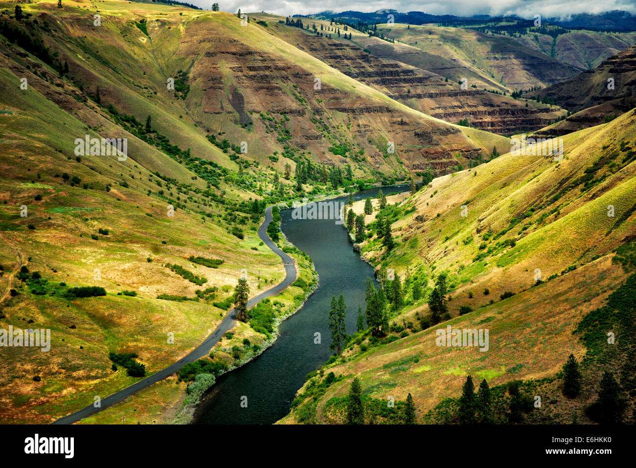 Grand Ronde salvaje y escénico Río y cañón. Oregon Foto de stock