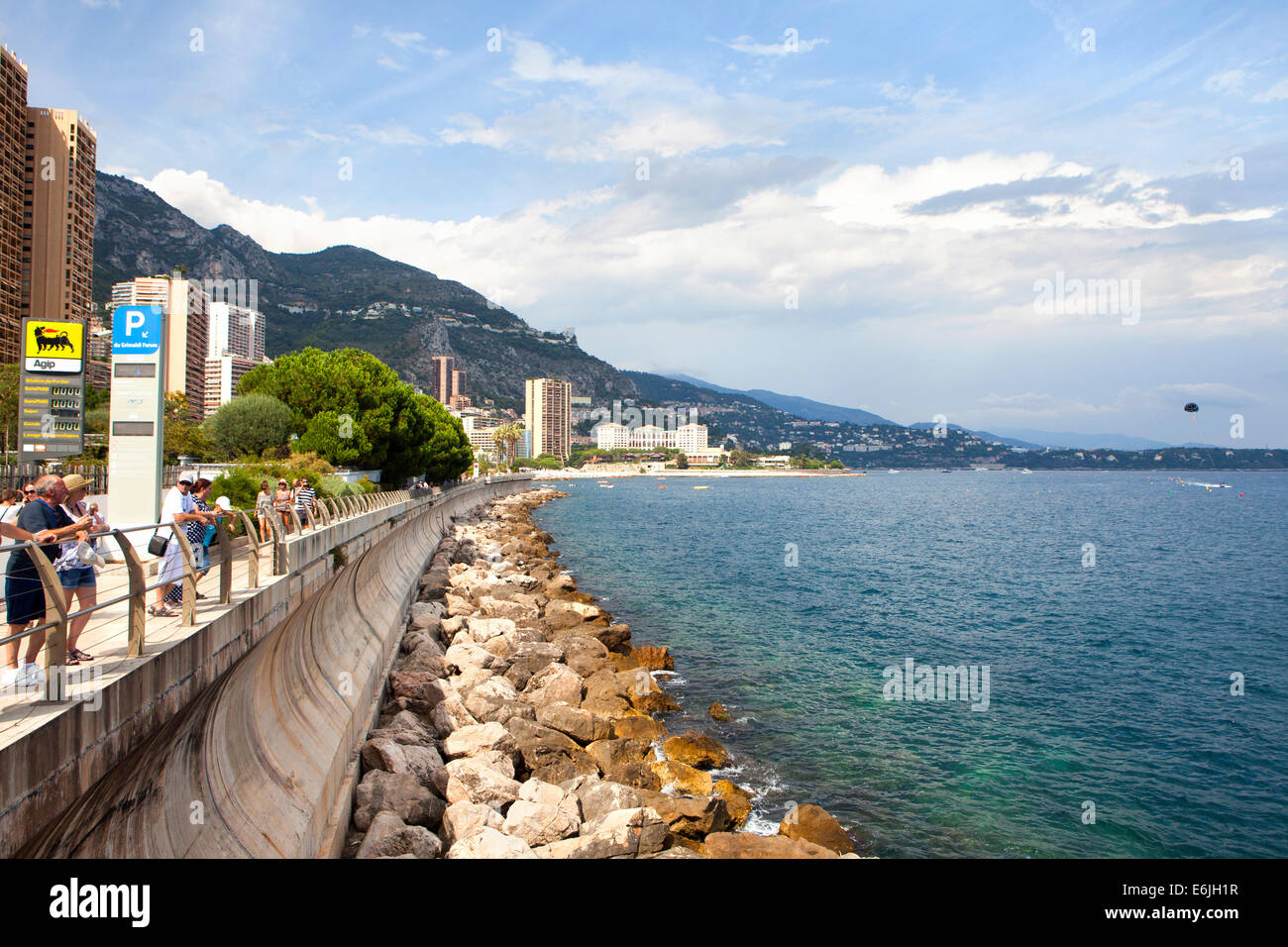 Monte Carlo zona costera en un área del Principado de Mónaco Foto de stock