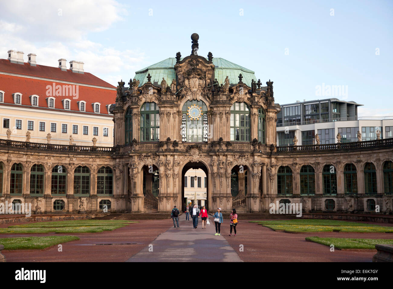 Wallpavillon en el Zwinger en Dresden, en Sajonia, Alemania, Europa Foto de stock