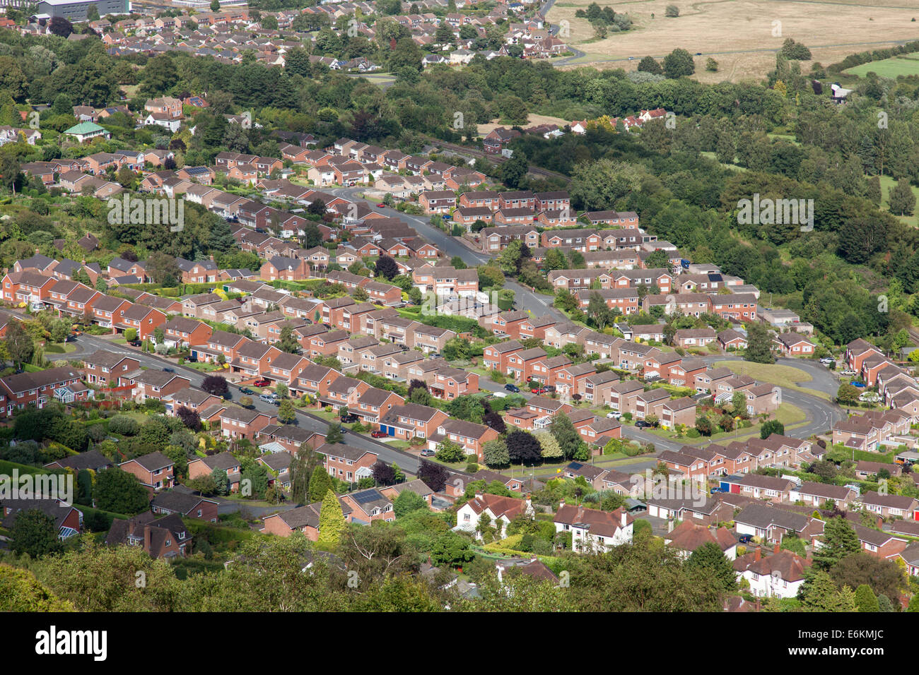Nuevas urbanizaciones, Worcestershire, Inglaterra, Reino Unido. Foto de stock