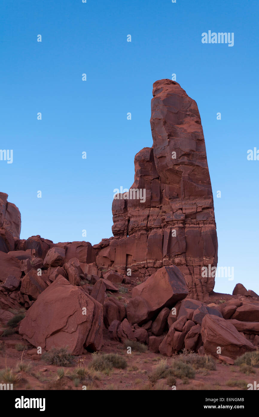 Formación de roca arenisca roja expuestos - Utah, EE.UU. Foto de stock