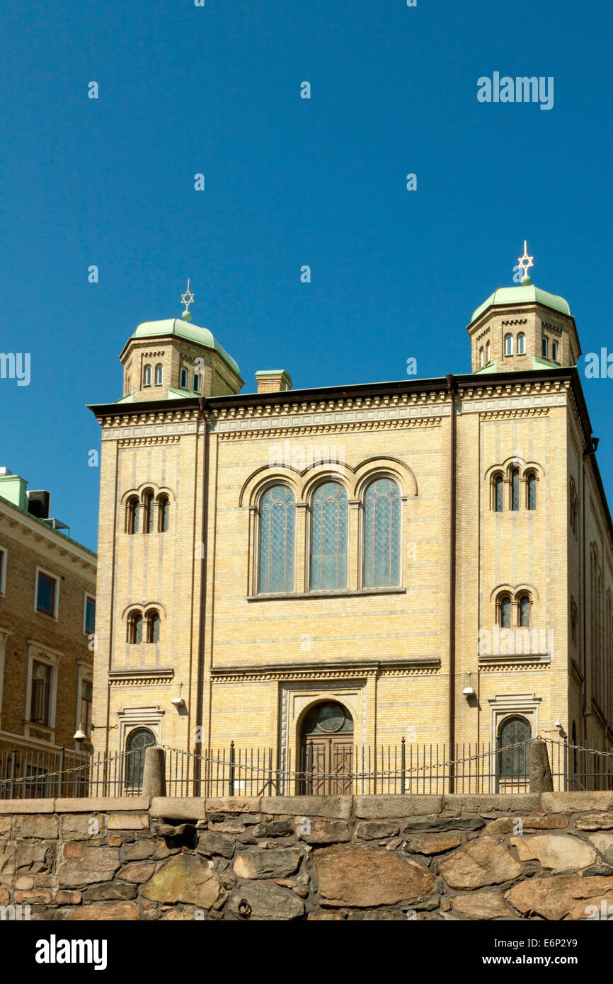 La Gran Sinagoga en Stora Nygatan, cerca Drottningtorget, Goteburgo, Suecia. Foto de stock