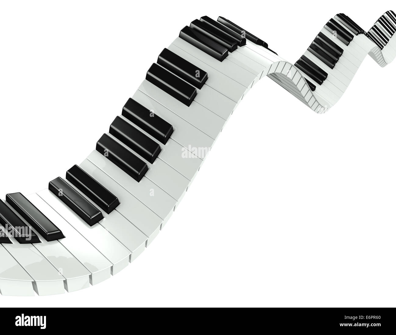 3D Render de un teclado de piano en un fluido movimiento ondulatorio  Fotografía de stock - Alamy