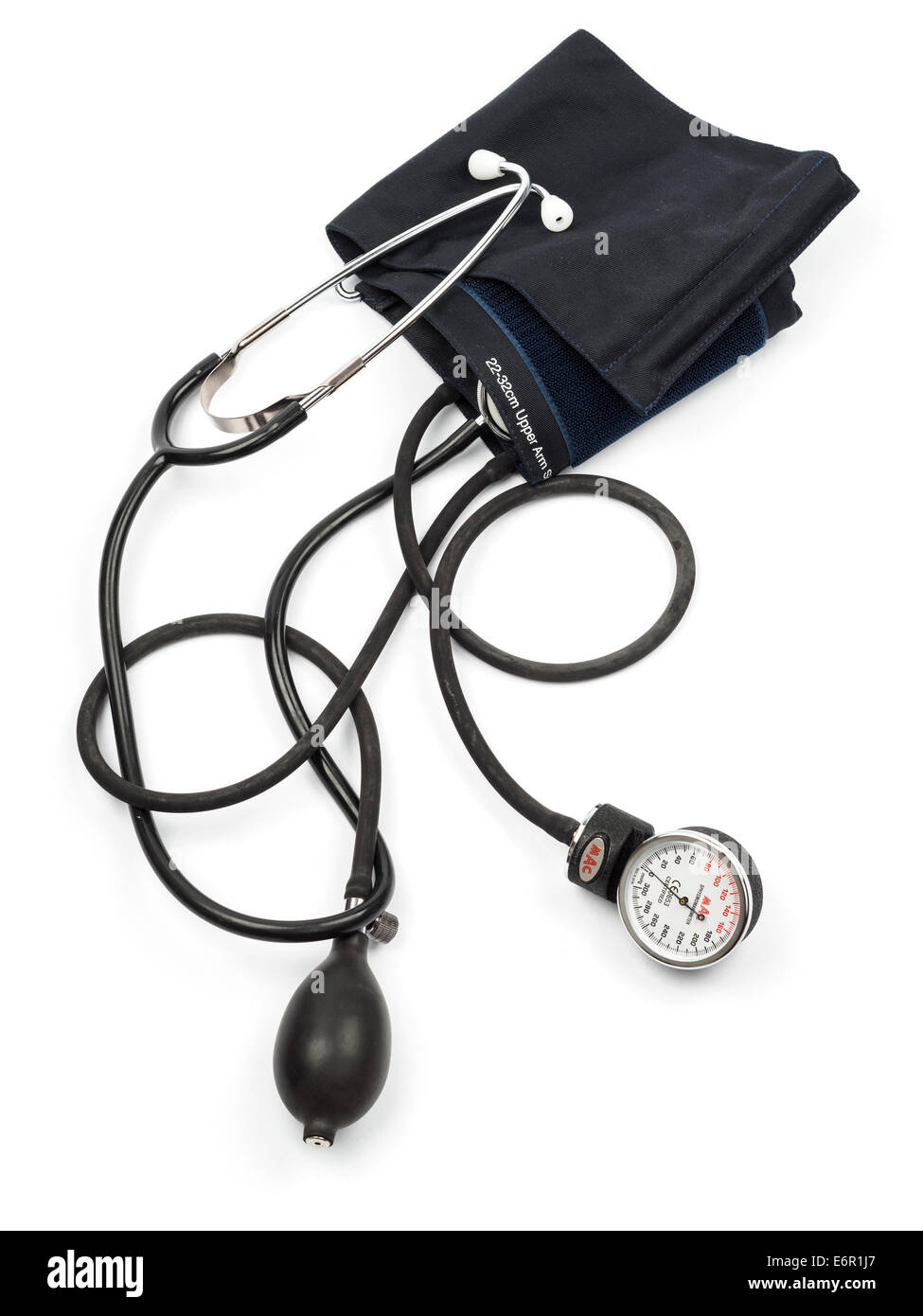 Medición de la presión sanguínea, con una caja de medidor de