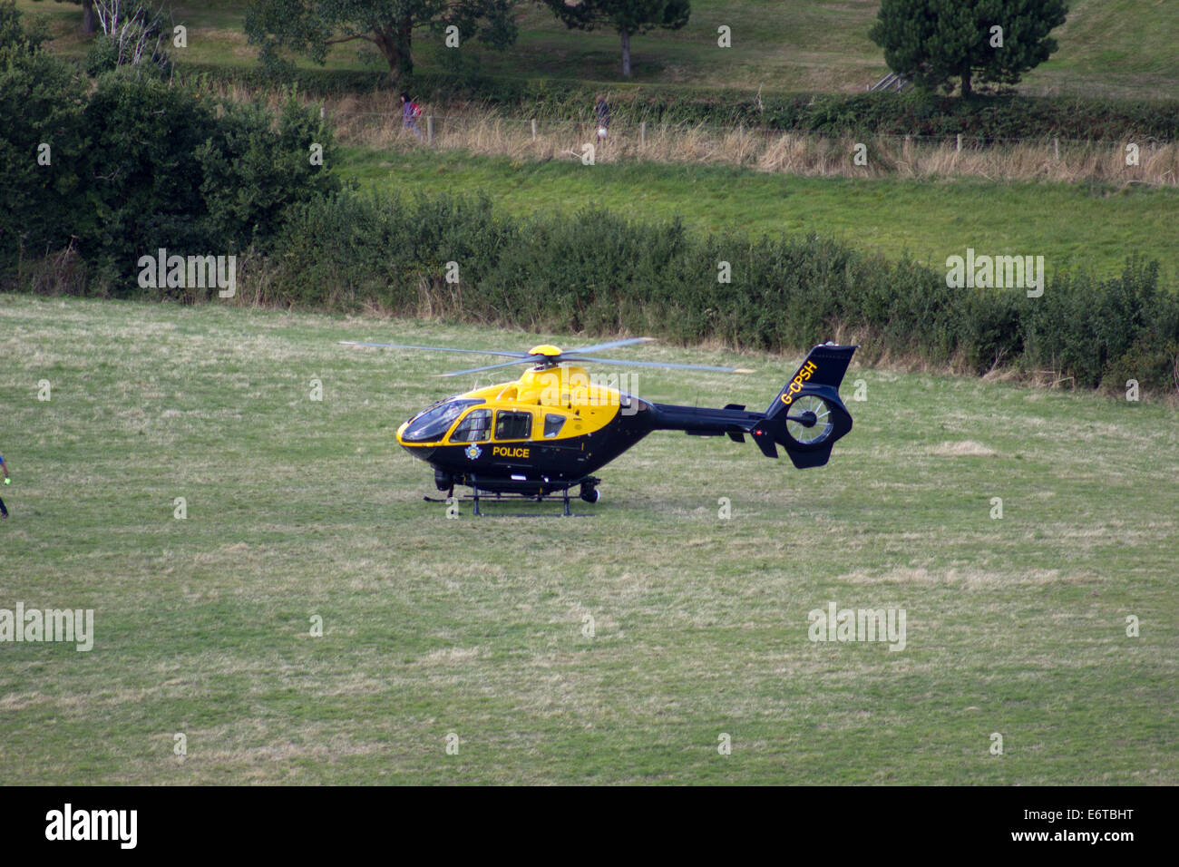 Helicóptero de la policía de Devon y Cornwall Foto de stock