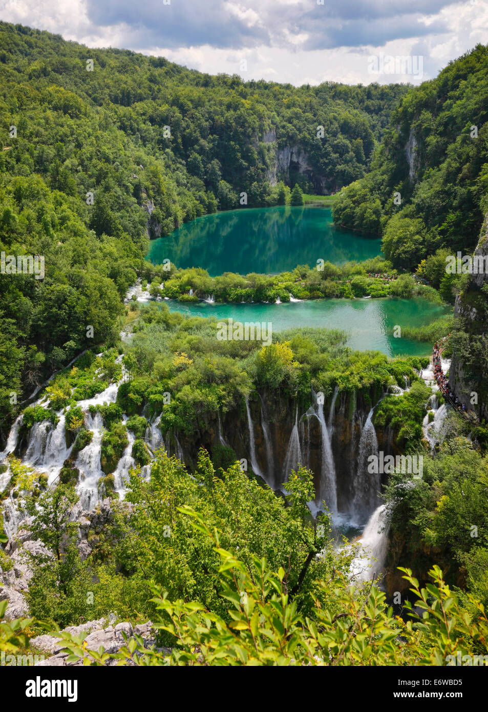 Parque nacional de los lagos de Plitvice, Croacia Foto de stock