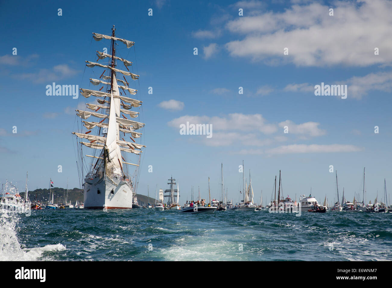 Tall Ships; Falmouth, Cornwall, Reino Unido, 2014 Foto de stock