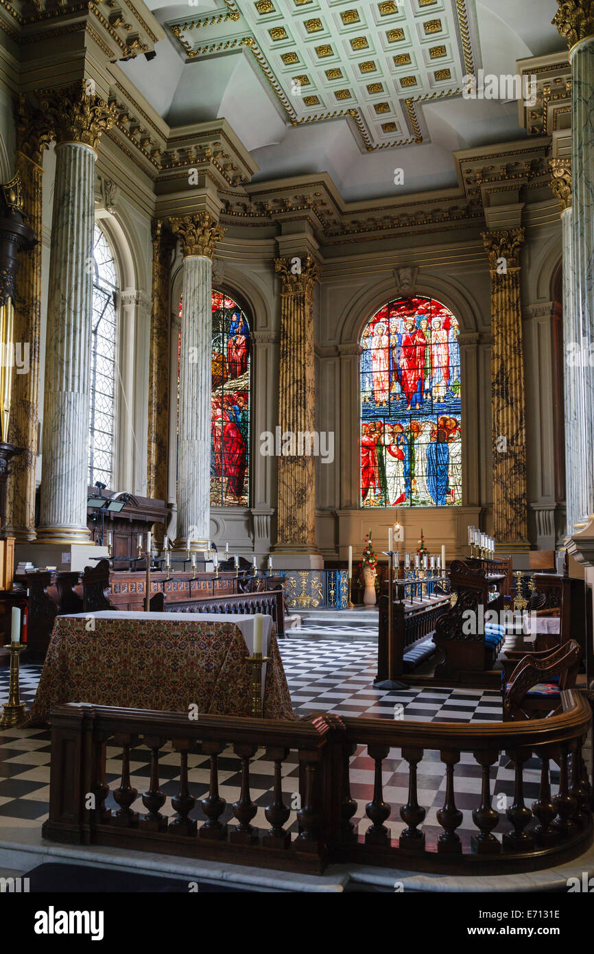 Interior de la Catedral de Birmingham (St Philips), Birmingham, Inglaterra Foto de stock