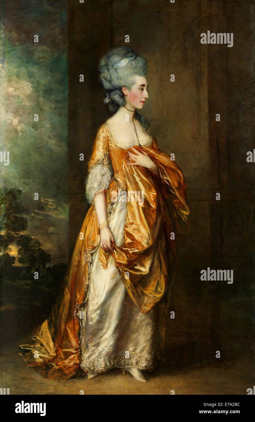 La Sra. Grace Dalrymple Elliott - por Thomas Gainsborough, 1778 Foto de stock