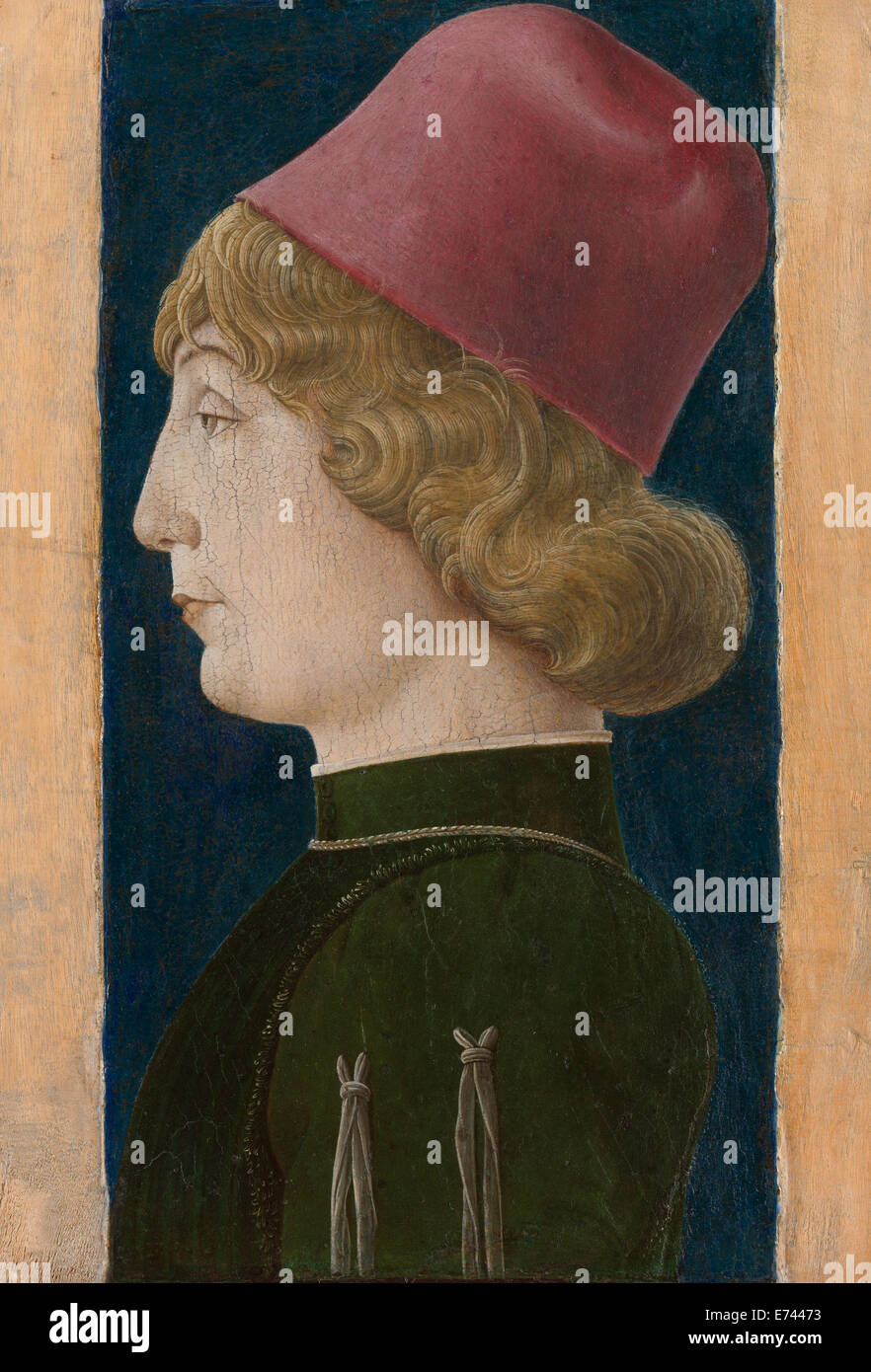 Retrato de un joven de Cosme Tura, 1470's Foto de stock