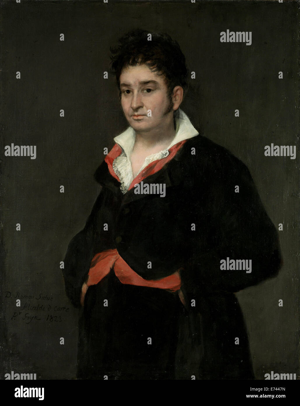 Retrato de don Ramón Satué - por Francisco José de Goya y Lucientes 1823. Foto de stock