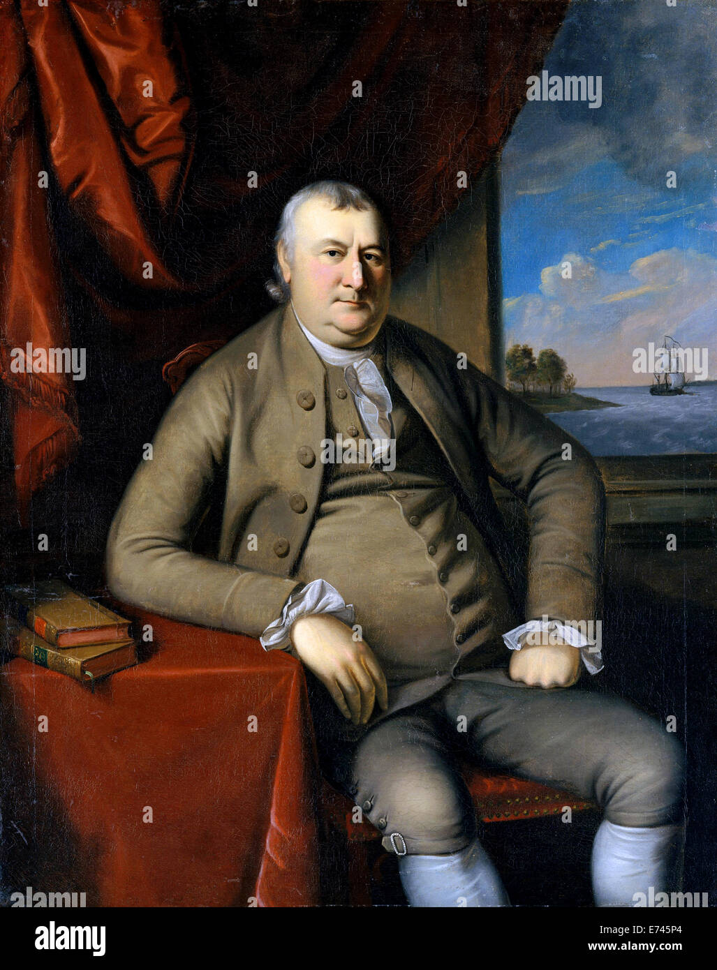 Samuel Mifflin - por Charles Willson Peale, 1777 Foto de stock