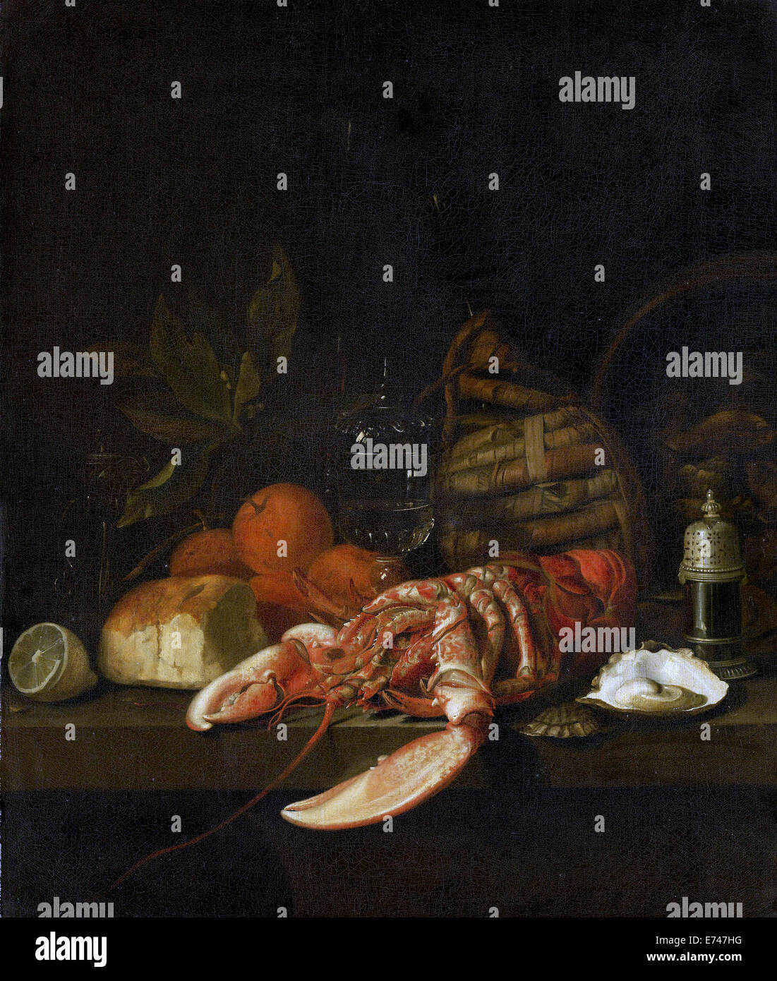 Still Life - por David Davidsz de Heem, 1668 Foto de stock