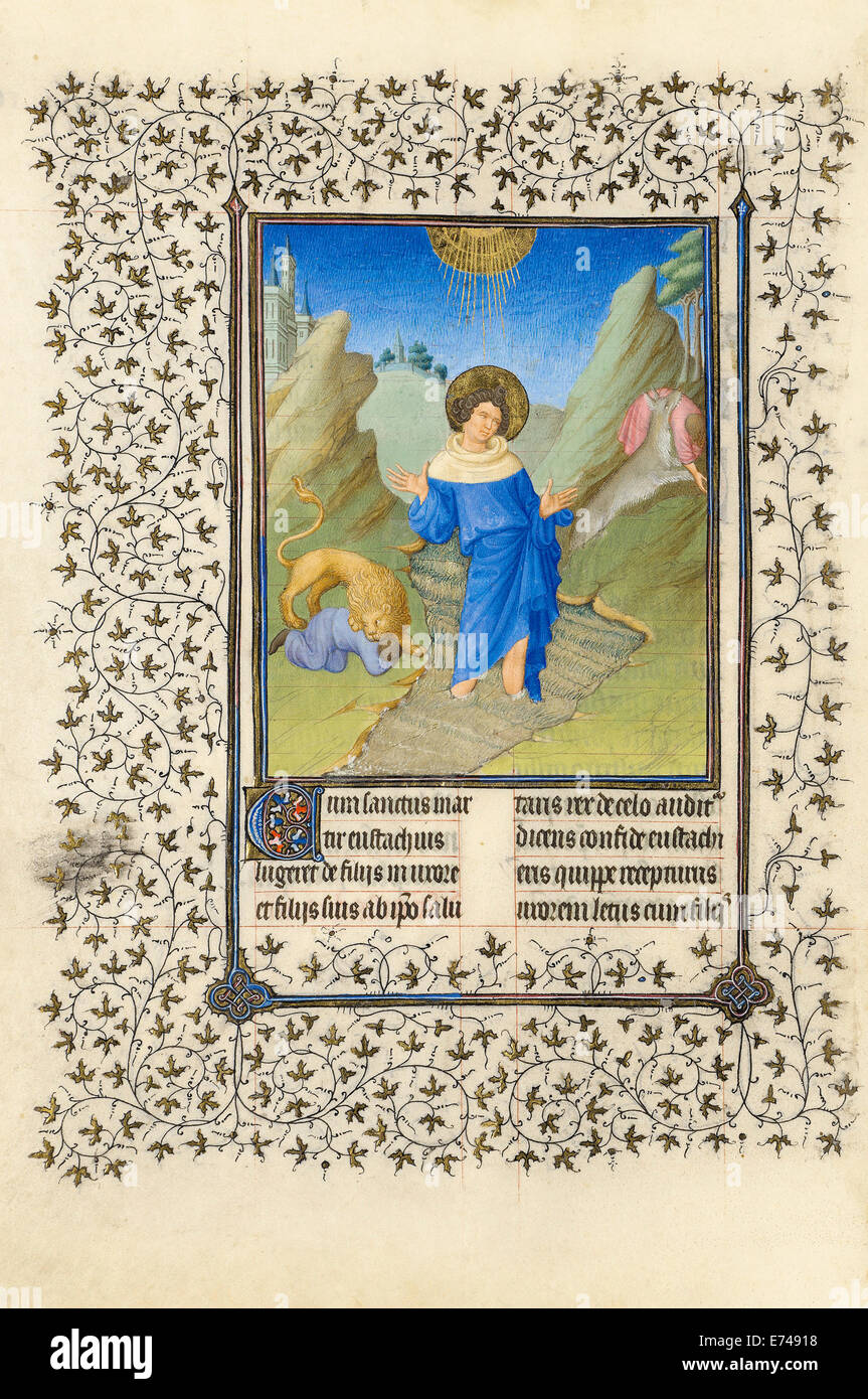 El Belles Heures de Jean de France, duque de Berry - Herman, Paul y Jean de Limbourg, 1409 Foto de stock