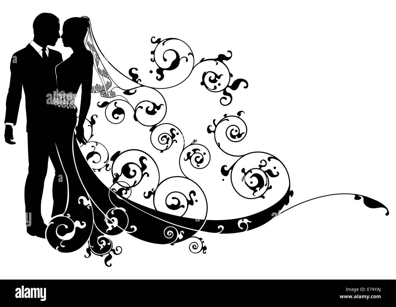 Una Ilustraci n De Una Boda La Novia Y El Novio Bailando O Acerca De