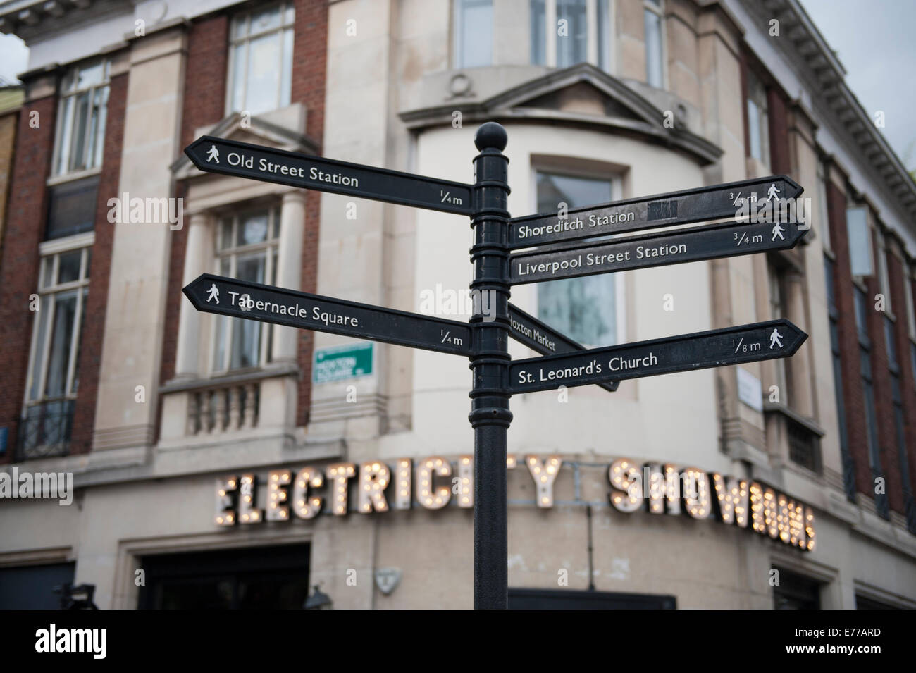 Los showrooms en Shoreditch Hoxton Electriciy East London Foto de stock