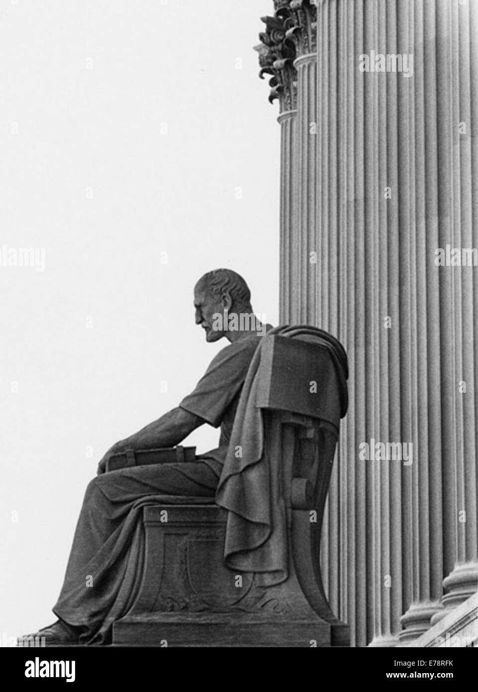 Fotografía de la Estatua de archivos el pasado, 1970 Foto de stock